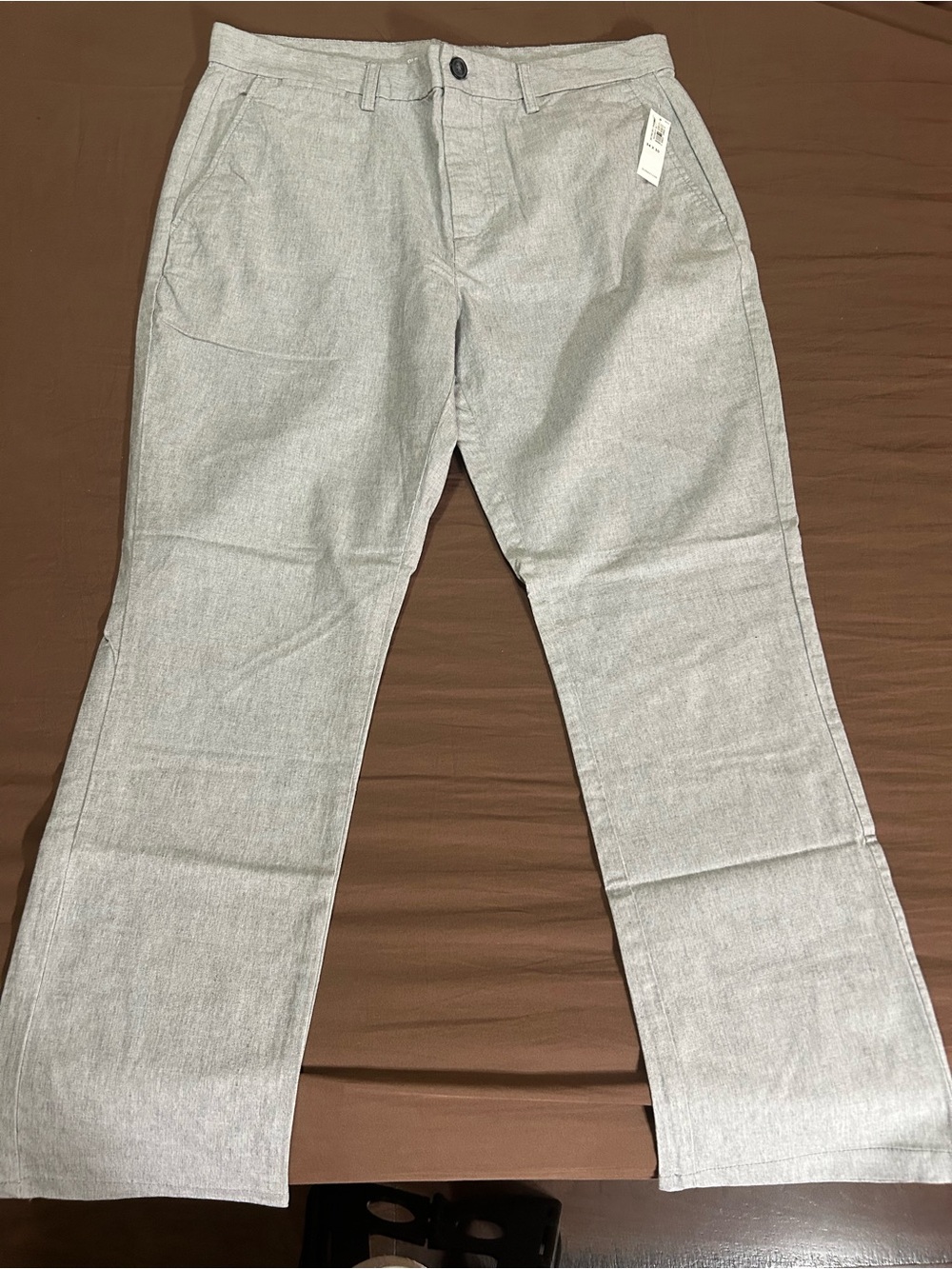 Old Navy Men's Built in Flex Dress Pants in Light Gray